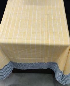 Mantel de Algodón Estampado a Mano, Rectangular, para Mesa de Comedor, con Diseño de Rayas y Puntos, para Hogar y Cocina - Product Image 4