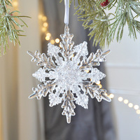 Décorations d'arbre de flocon de neige en acrylique cristal ensemble de glaçons suspendus et ornements pour fournitures de vacances d'arbre de Noël de Noël