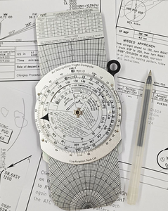 Calculateur de vol en plastique DF E6B-S pour pilotes professionnels, destiné à la formation des pilotes commerciaux, avec étui en cuir - Product Image 2