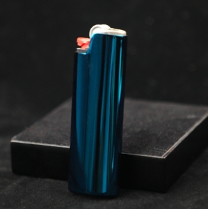 <b>Plastic</b> Manual Lighter Case Cover Holder <b>Mirror</b> Surface Blue Vintage Full Size Lighter Type Usa 823 Usa Mairun Storage Grinder - Product Image 4