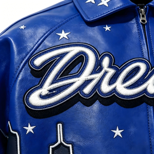 Giacca Varsity in <span class=keywords><strong>Pelle</strong></span> Personalizzata da <span class=keywords><strong>Uomo</strong></span>, Cappotto Letterman con Ricami in Ciniglia, Bomber Invernale Streetwear in Taglie Americane - Product Image 3