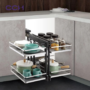 Glissière robuste en acier à extension totale avec amortissement pour panier extractible à fermeture douce, pour armoire de cuisine de 900 mm - Product Image 4