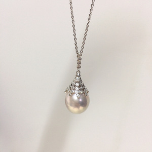 <span class=keywords><strong>Collana</strong></span> con Pendente di <span class=keywords><strong>Perle</strong></span> Barocche Naturali d'Acqua Dolce, Best Seller, con Accento in Zircone, Elegante Gioiello da Indossare Ogni Giorno per Donne - Product Image 4