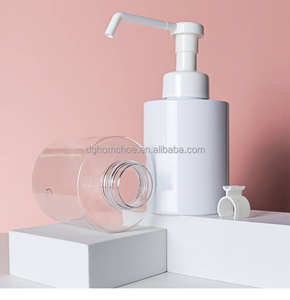 Flacone in Plastica PET Bianco Rotondo Vuoto da 300ml 500ml 800ml con Pompa a Beccuccio Lungo, Produzione Diretta Cinese - Product Image 3