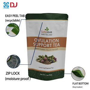 <span class=keywords><strong>Sachet</strong></span> Doypack Personnalisé Imprimé pour Emballage de Thé en Vrac, <span class=keywords><strong>Sachet</strong></span> <span class=keywords><strong>Réutilisable</strong></span> avec Fermeture Zip Écologique pour Tisanes - Product Image 2