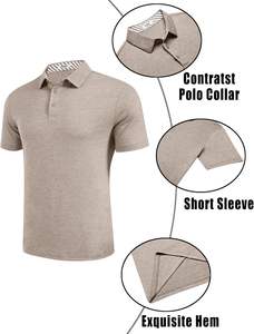 <b>Top</b> Quality 100% Polyester Men's <b>Golf</b> Polo Shirts Breathable Quick Dry Custom Made Men's Polo Shirts for Online Sale - Product Image 4