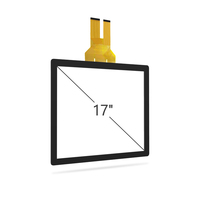 Panel Táctil Capacitivo de Vidrio Templado de 3 mm y 17 Pulgadas con Controlador USB