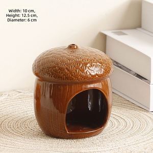 Maison igloo en céramique écologique Golden Bear Special pour hamsters avec contrôle de la température et refroidissement estival pour cochons d'Inde - Product Image 6