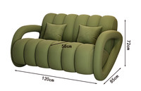 Fauteuil de détente géométrique minimaliste moderne en velours pour salon, petits appartements, chambre, hall d'entrée, réception