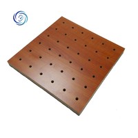 Panneaux décoratifs en bois micro-perforés ignifuges, plaques modernes en MDF insonorisantes pour murs, panneaux de contreplaqué plaqué pour bureaux