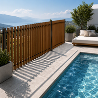 Clôture verticale en WPC durable pour extérieur, garde-corps de balcon, terrasse en composite bois-plastique, brise-vue pour jardin