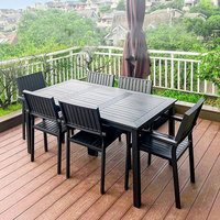 Tables et chaises d'extérieur empilables Salle à manger en plein air d'occasion en plastique Hotelchairs