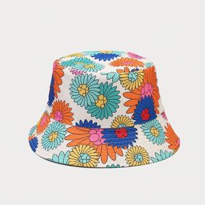 2024 New Flower Patterned Reversible Bucket <b>Hat</b> Outings Sun <b>Hats</b> <b>for</b> Women Summer - Product Image 5