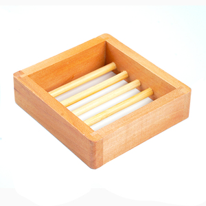 Portable Bamboo Soap Dish Wooden Soap Box Tray Holder Container With Drain For Bathroom Kitchen Sink
