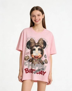 Camisetas de Moda para <span class=keywords><strong>Mujer</strong></span>, Talla Grande, Estampadas, Holgadas, Casuales, con Dibujos Animados, OC93907 - Product Image 2