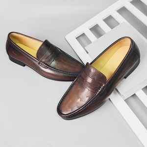 Mocasines de Cuero Genuino para Hombre, Estilo Británico de Alta Gama, Zapatos Transpirables de Verano para Oficina y Carrera Profesional - Product Image 3