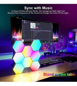 <span class=keywords><strong>RGB</strong></span> DIY Ứng Dụng Thông Minh Điều Khiển Từ Xa LED Bảng Điều Chỉnh Tường Đèn Đảng Ánh Sáng Phòng Ngủ Trò Chơi Phòng Trang Trí Nội Thất Hình Lục Giác Đèn - Product Image 6