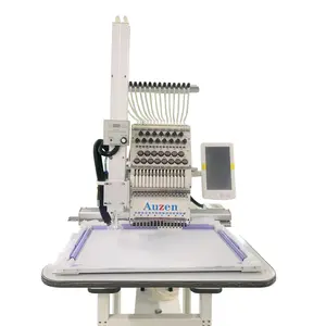 Hot sales! Auzen Factory Price 1 Head Embroidery Machine with Laser Cutting for Caps T-Shirts Pants Logo Embroidery
