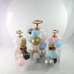 Iangel-estante de exhibición personalizado, 70cm de alto acrílico, blanco, decoración de boda, columna cuadrada - Product Image 6