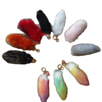 Porte-clés en forme de queue de renard de 17 cm, doux, 3D, tendance, moelleux, pas cher, pour clés de voiture, sac à main, décoration