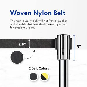 Barriera Retrattile con Cintura Stanchion Queue <span class=keywords><strong>Pro</strong></span> - Essenziale per il Controllo della Folla in Interni ed Esterni - Product Image 6