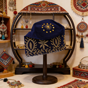 Gorro Yoruba Fila de alta calidad, gorro para la cabeza de estilo nativo africano para hombre - Product Image 1