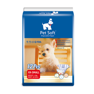 Pet suave tamaño L desechable para pañales a prueba de fugas cachorros de zorra <span class=keywords><strong>mujer</strong></span> pañales para perro - Product Image 4
