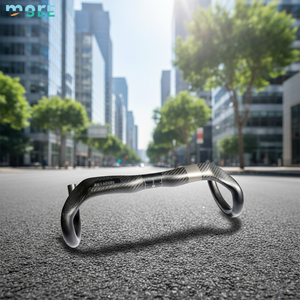 <span class=keywords><strong>Guidon</strong></span> de vélo de route en carbone intégral SeeMore OEM Toray T800, aérodynamique, ultraléger 235g, passage interne des câbles, compact, 31.8mm, 380-440mm - Product Image 1
