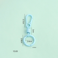Porte-clés anti-perte en alliage de zinc avec ressort, boucle à ressort ronde, connecteur élastique, crochets mousquetons, anneau porte-clés