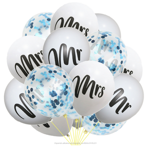 Venta al por mayor de impresión de el Sr. Y la Sra. Confeti látex globo conjunto para la boda propuestas fiesta decoraciones - Product Image 6