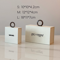 Boîte d'emballage rigide en carton magnétique haut de gamme personnalisée pour bijoux, colliers, bagues, avec couvercle rabattable, boîte cadeau avec logo