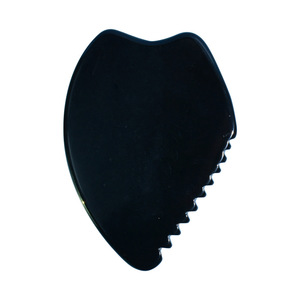 Outil de massage Gua Sha DIY en pierre de Bian noire pour le visage et le corps - Product Image 5