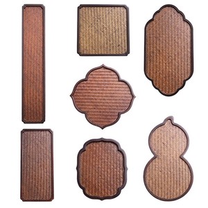 Bamboo <b>Tea</b> <b>Tray</b> Coaster Set Irregular Shape Heat Insulating Mat For <b>Tea</b> Serving Storage <b>Trays</b> - Product Image 1