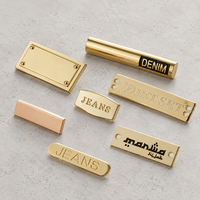 Étiquettes de vêtements personnalisées de luxe en métal avec logo sur mesure pour fabricants de vêtements, en fer/alliage/acier inoxydable, 10mm~60mm
