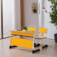 Chaises et tables d'école primaire de qualité supérieure, écologiques, confortables, durables, réglables en hauteur, ignifuges, en MDF, ensemble de bureau d'étude moderne