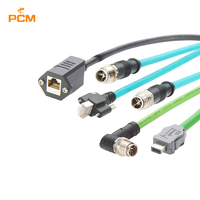 Conector M12 Personalizado OEM, Código X, Cable Blindado de 4/8 Pines, Ensamblaje de Cable Profinet EtherCAT, Arnés de Panel Ethernet Industrial de Alta Velocidad