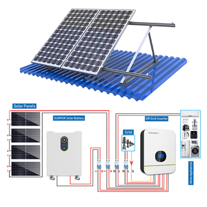 Solución de Energía Doméstica Inteligente 3 en 1 con Montaje en Techo/Tierra/Pared, Kit Completo de Sistema de Energía Solar de 10KW, Sistema Solar Híbrido - Product Image 1