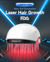 Casque de Croissance Capillaire Lescolton 162 Diodes, Appareil Portable de Thérapie Laser Contre la Chute des Cheveux, Casque de Repousse Capillaire à Lumière Rouge