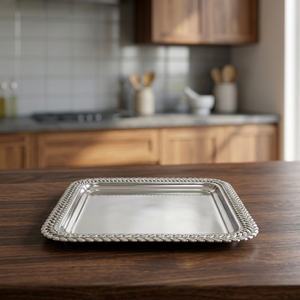 Plateau de fête carré en aluminium de luxe - Léger et compatible micro-ondes - Product Image 3