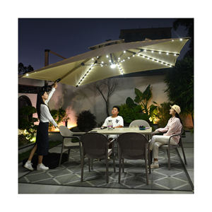 2025 nuevo lanzamiento sombrilla de aluminio sombrilla de jardín al aire libre sombrilla y Base resistente al viento sombrilla de luz Solar - Product Image 2