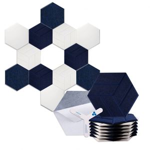 Panneau mural intérieur hexagonal en polyester personnalisé Panneau à broches acoustiques Conception décorative Modèle 3D Solution capable - Product Image 1