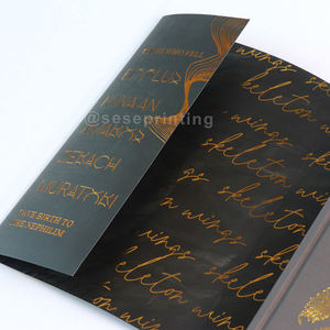 พิมพ์หนังสือปกแข็งแบบกำหนดเอง ขอบพ่นสี ปั๊มฟอยล์ทอง ปกพิมพ์ลายพิเศษ พร้อมปกกันฝุ่น ผลิตโดยผู้ผลิตเฉพาะทาง - Product Image 6