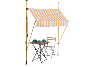 Abrazadera de poliéster repelente al agua resistente a los rayos UV Toldo Manivela de acero Altura ajustable para balcones y patios Embalaje de pedidos por correo - Product Image 2