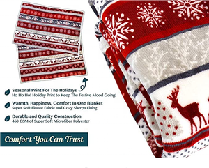 Couverture de canapé confortable pour enfants, en microfibre réversible, chaude et douillette, pour les fêtes de Noël, avec motif de <span class=keywords><strong>rennes</strong></span>, sublimation, fine, pour l'hiver - Product Image 5