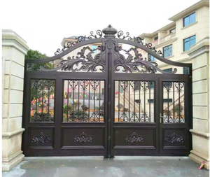 El fabricante proporciona hermosas y exquisitas puertas batientes de aleación de aluminio para patio sólido para villa señorial - Product Image 4