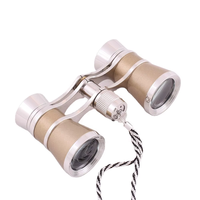 Cadena de Metal antiguo plegable 3x25 telescopio gafas de ópera binoculares de regalo para mujer para sistema de enfoque central de visualización de teatro