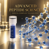 Poudre lyophilisée GHK-Cu Bio99, tripeptide de cuivre-1, matière première cosmétique, pureté 99%, fournisseur en gros OEM, étiquette privée