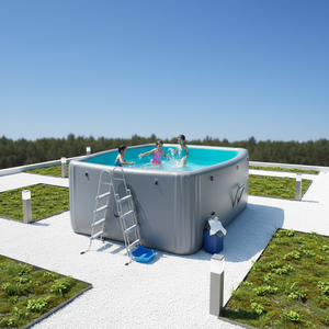 <span class=keywords><strong>Piscine</strong></span> gonflable en PVC personnalisable pour enfants et adultes, diamètre 4m <span class=keywords><strong>5m</strong></span>, technologie Drop Stitch, pour la famille, jardin, étanche et portable - Product Image 1