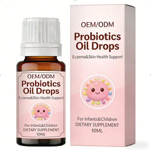 Suplemento Probiótico Vegano de Marca Privada OEM, <span class=keywords><strong>Gotas</strong></span> Líquidas para el Cuidado de la Salud, 100 Mil Millones de UFC, <span class=keywords><strong>Gotas</strong></span> Orales Probióticas para Bebés - Product Image 1