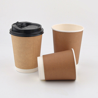 8oz 12oz 16oz 20oz 24oz logo personnalisé, tasse en papier recyclé boisson froide/chaude, ensemble de tasse à café en papier jetable avec couvercle et manchon